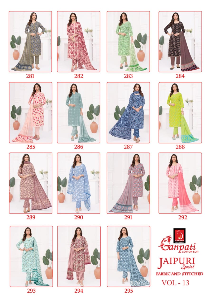 Jaipuri Vol 12 By Ganpati Cotton Printed Dress Material Exporters In India